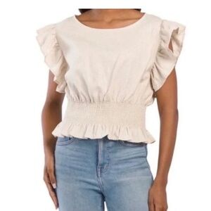 Linen Top by cupcakes and cashmere size medium